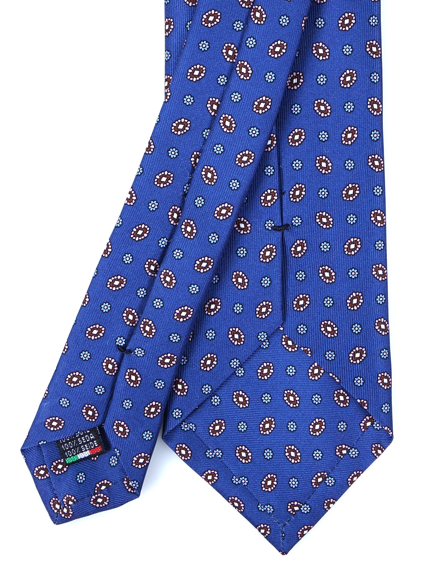 Dark Blue 3 Fold PATTY Tie in Madder Silk