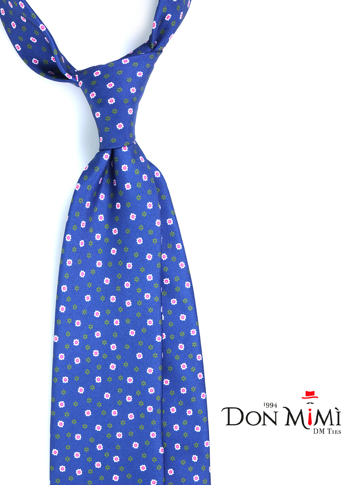 Dark Blue 3 Fold PATTY Tie in Madder Silk