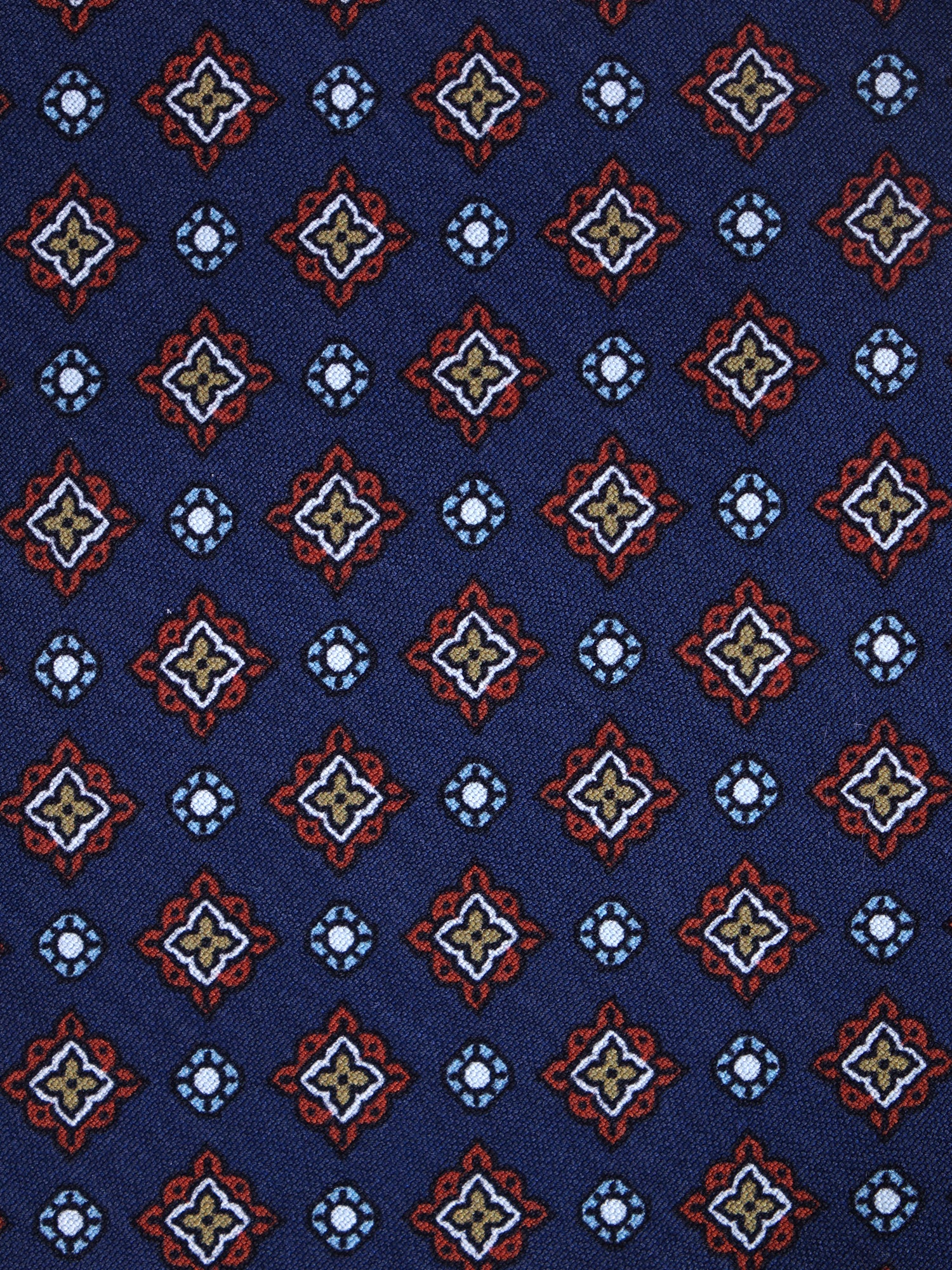 Cravatta blu 3 Pieghe MANTOVA in seta madder italiana