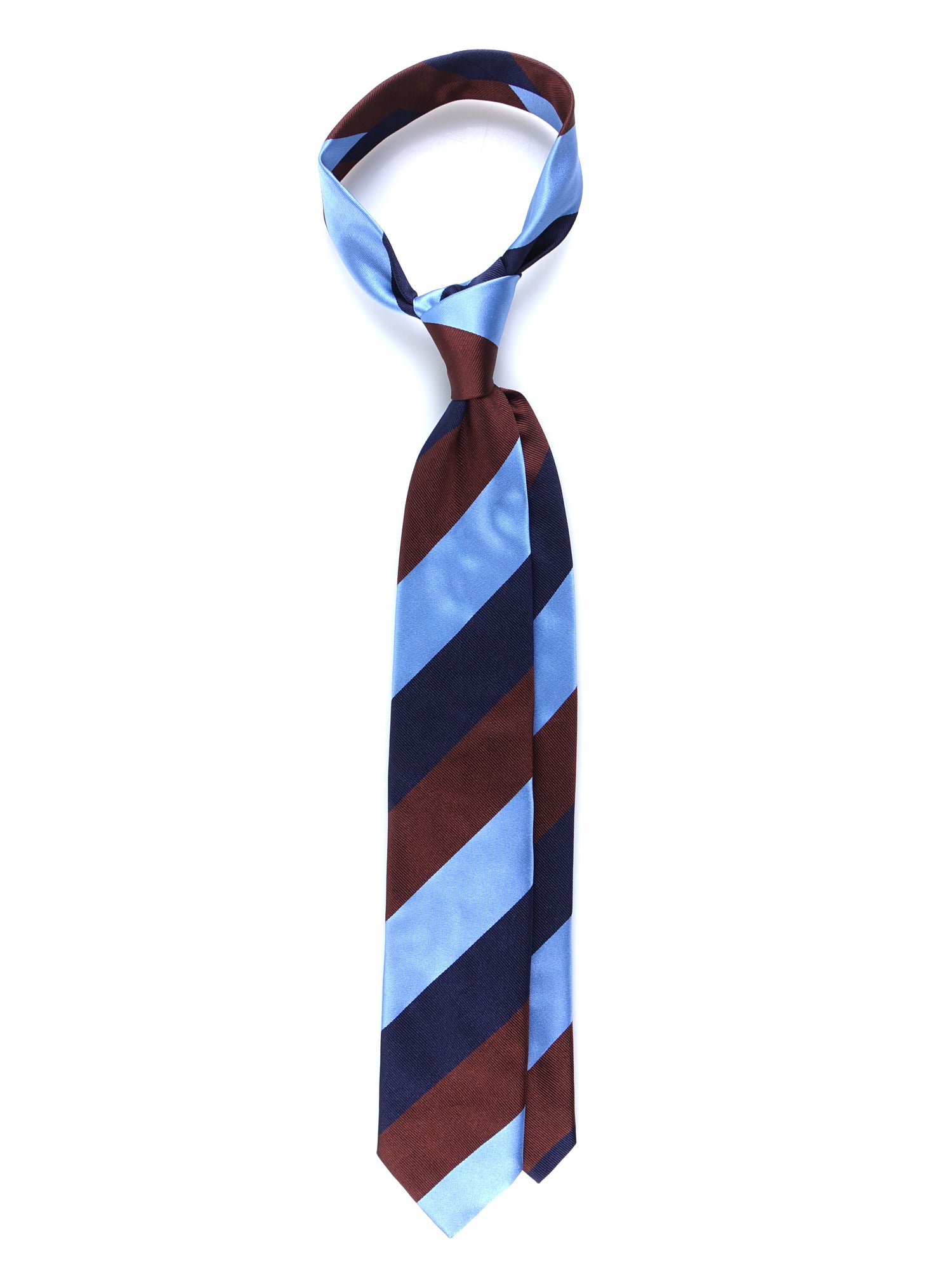 DINA 3 Fold Brown Woven Silk Tie
