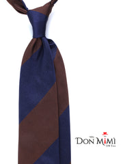 PAOLA 3 Fold Brown Woven Silk Tie