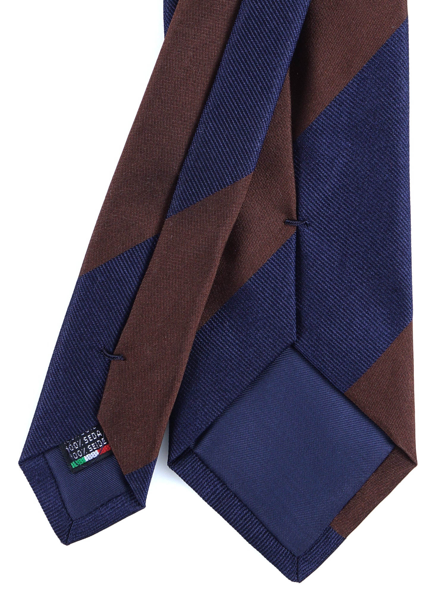 PAOLA 3 Fold Brown Woven Silk Tie