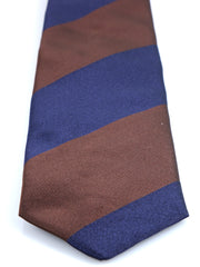 PAOLA 3 Fold Brown Woven Silk Tie