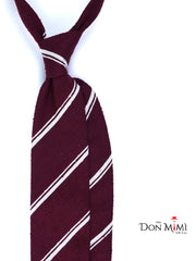 Cravatta 3 Pieghe bordeaux BIRTO Seta shantung