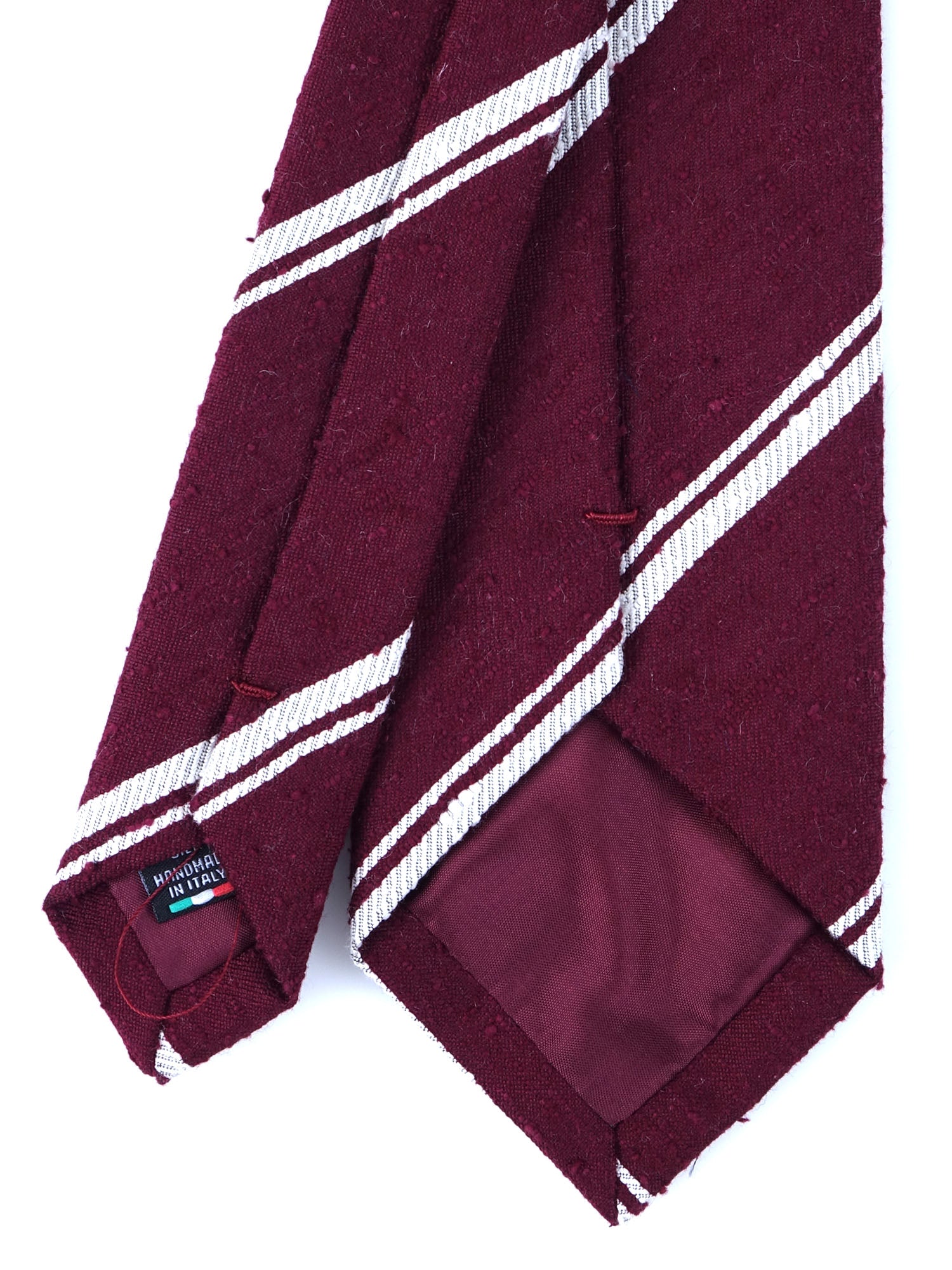Cravatta 3 Pieghe bordeaux BIRTO Seta shantung
