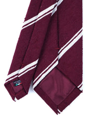 Cravatta 3 Pieghe bordeaux BIRTO Seta shantung