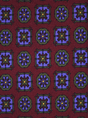 3 Fold Tie Bordeaux in silk madder DILETTA
