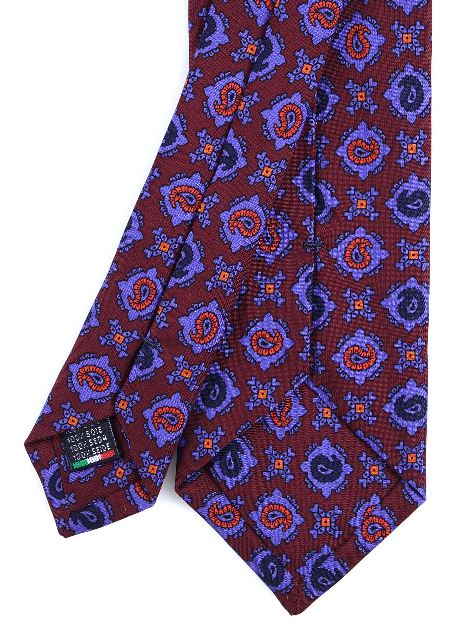 AMANDA 3-Fold Bordeaux Tie in Madder Silk