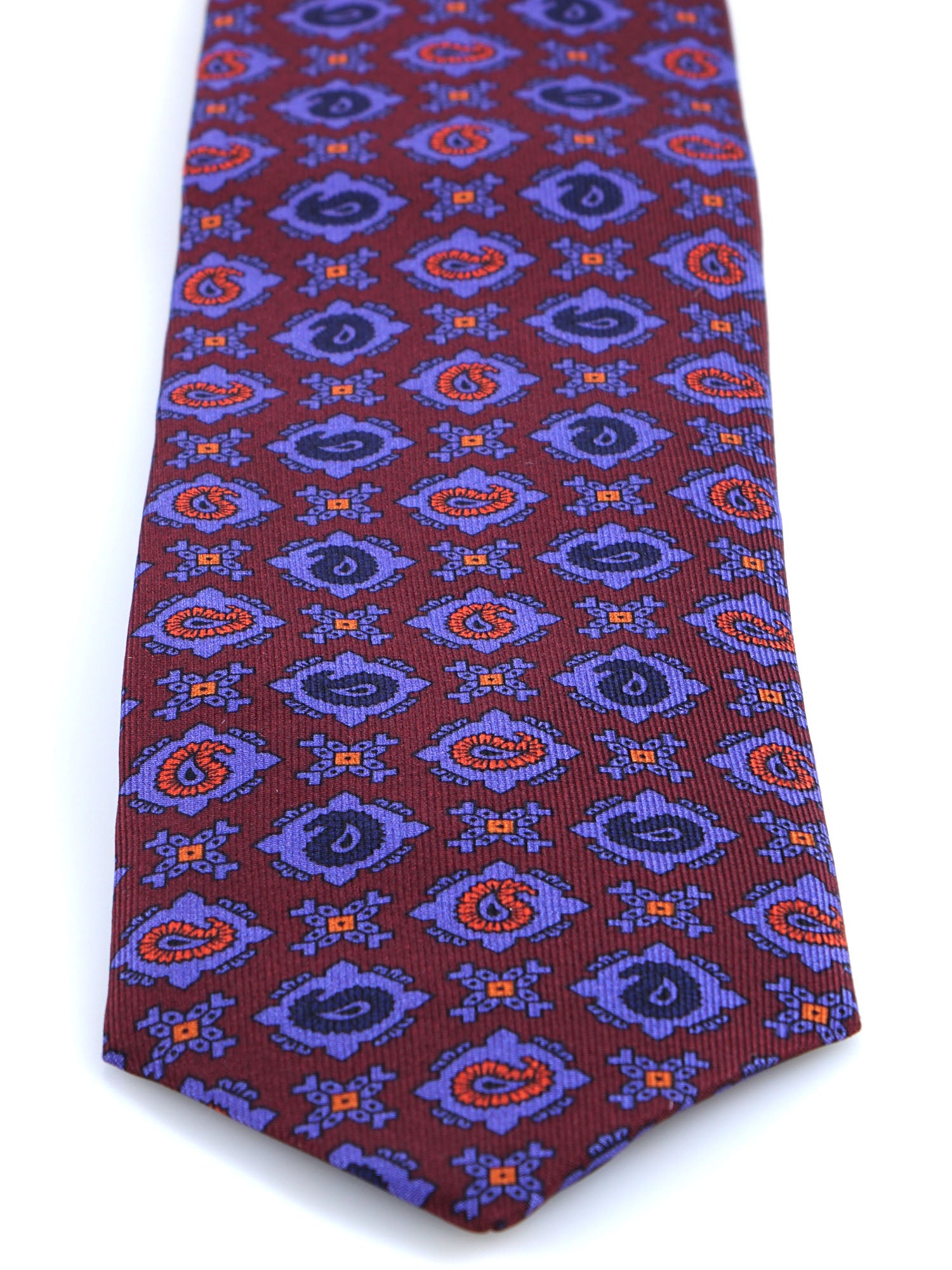AMANDA 3-Fold Bordeaux Tie in Madder Silk