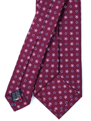 Cravatta bordeaux 3 Pieghe ALLEGRA in seta stampata inglese