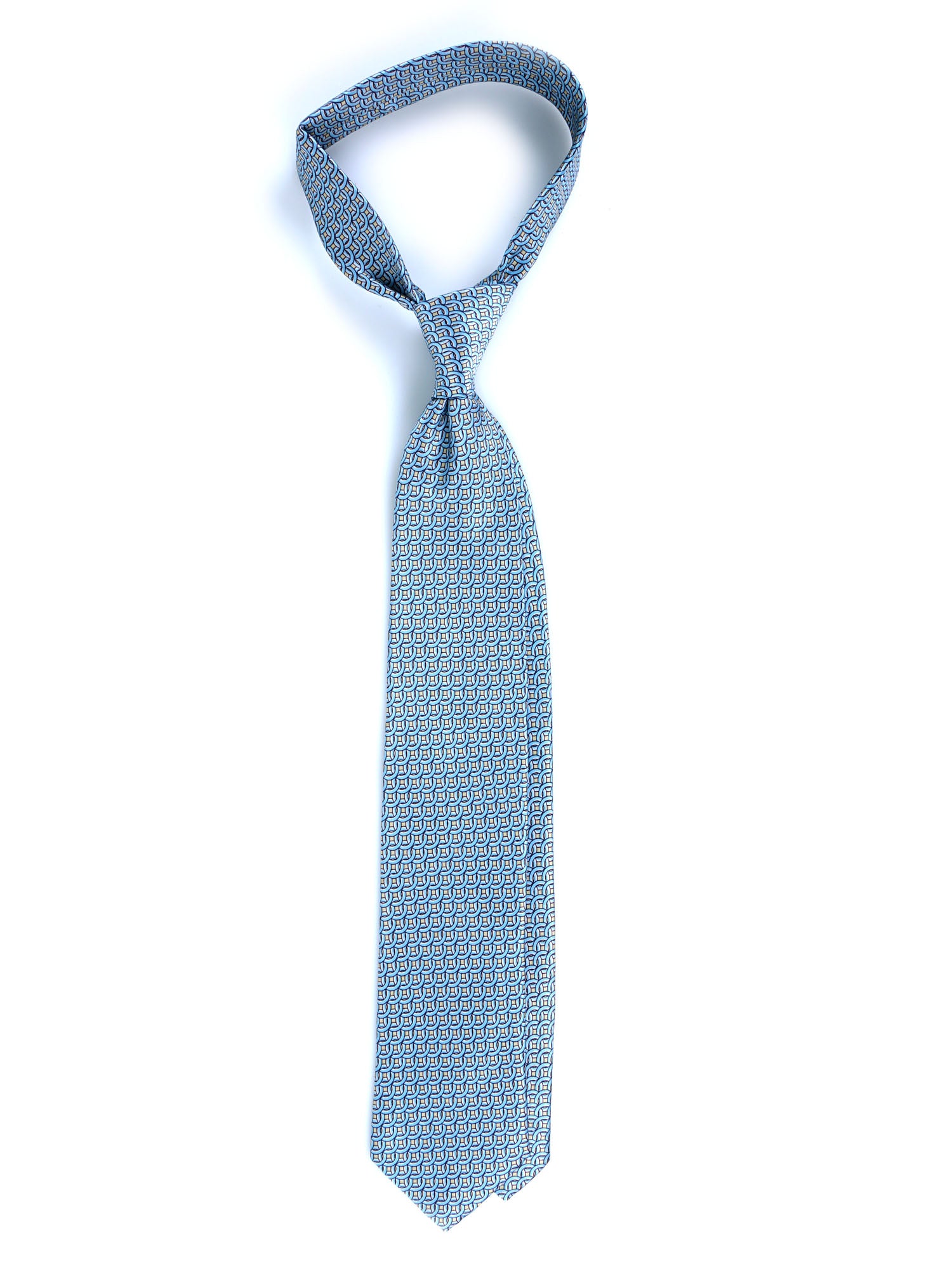 Dark Blue 3 Fold PATTY Tie in Madder Silk