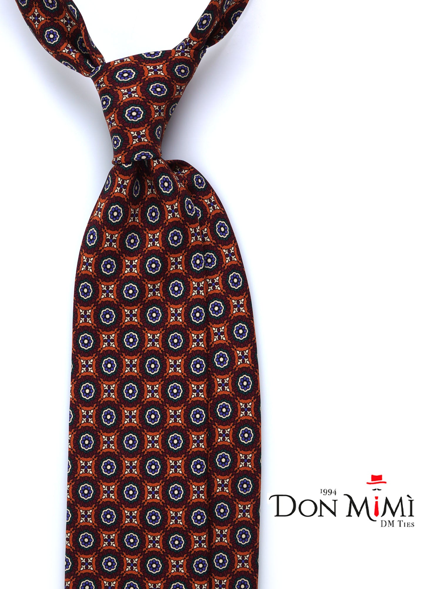 Cravatta bordeaux 3 Pieghe PATTY in seta madder