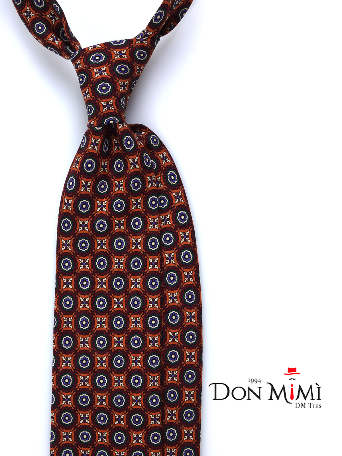 Cravatta bordeaux 3 Pieghe PATTY in seta madder