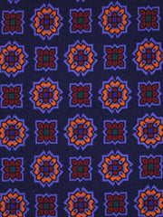 3 Fold Dark Blue Madder Silk Tie ESTELA