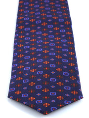 3 Fold Dark Blue Madder Silk Tie FIONA