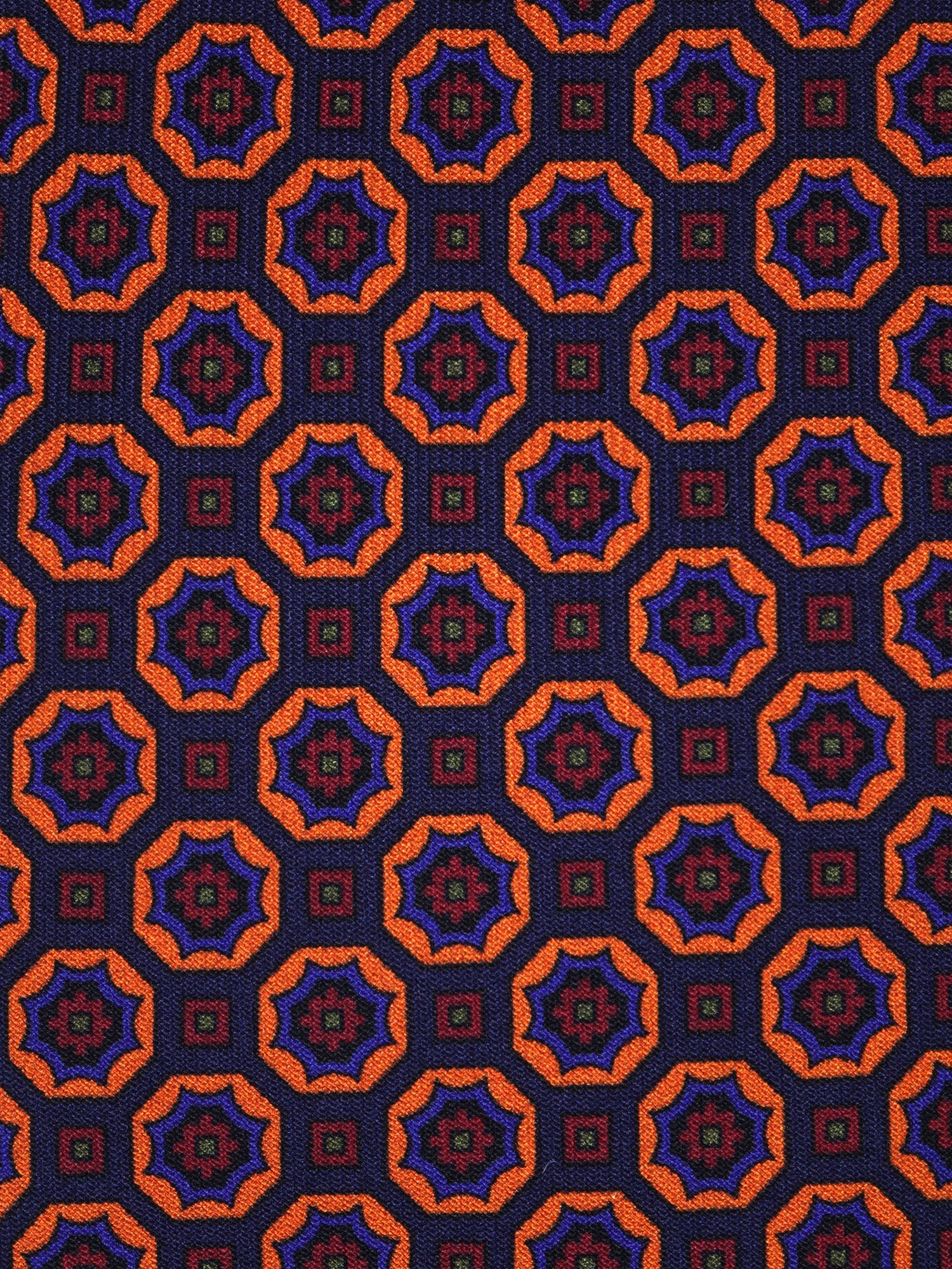 MEGHAN Dark Blue Madder Silk 3 Fold Tie