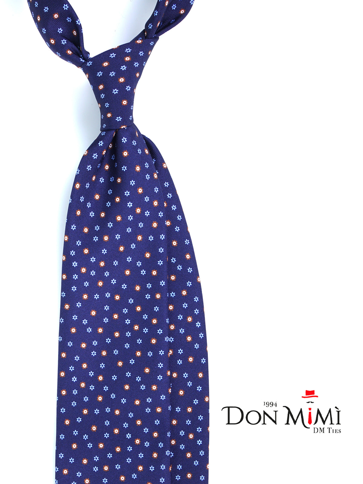 Dark Blue 3 Fold PATTY Tie in Madder Silk