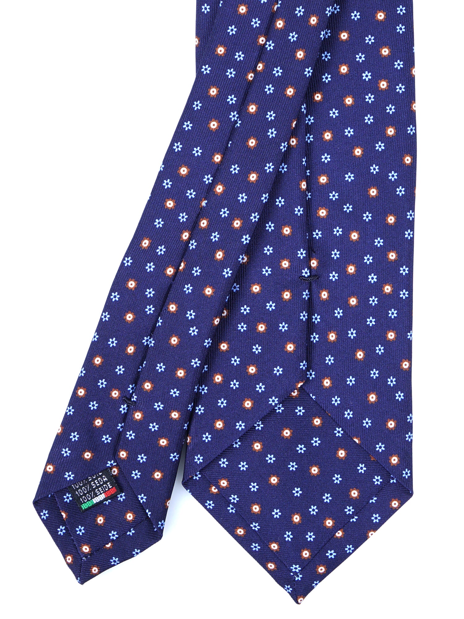 Dark Blue 3 Fold PATTY Tie in Madder Silk