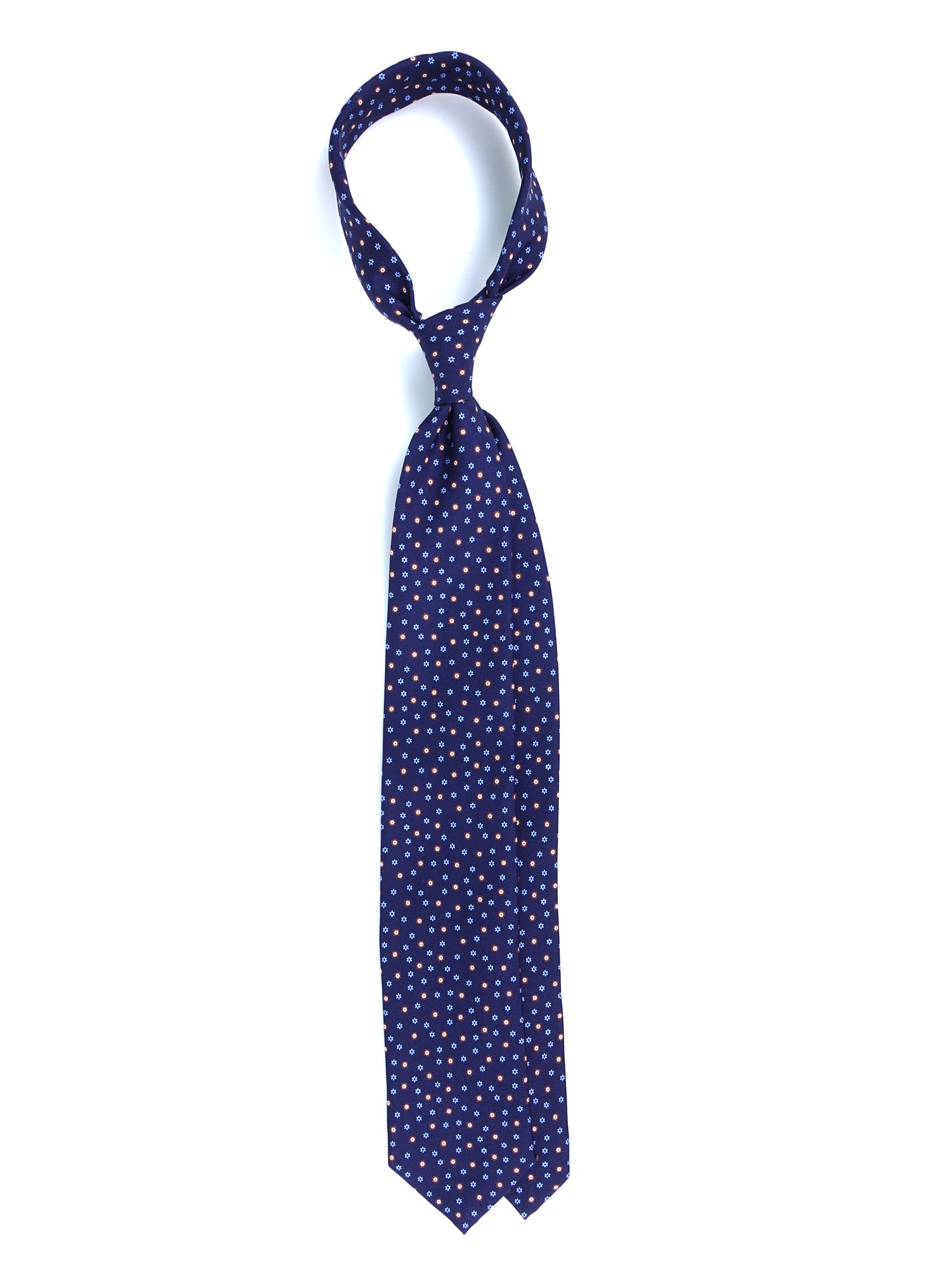 Dark Blue 3 Fold PATTY Tie in Madder Silk