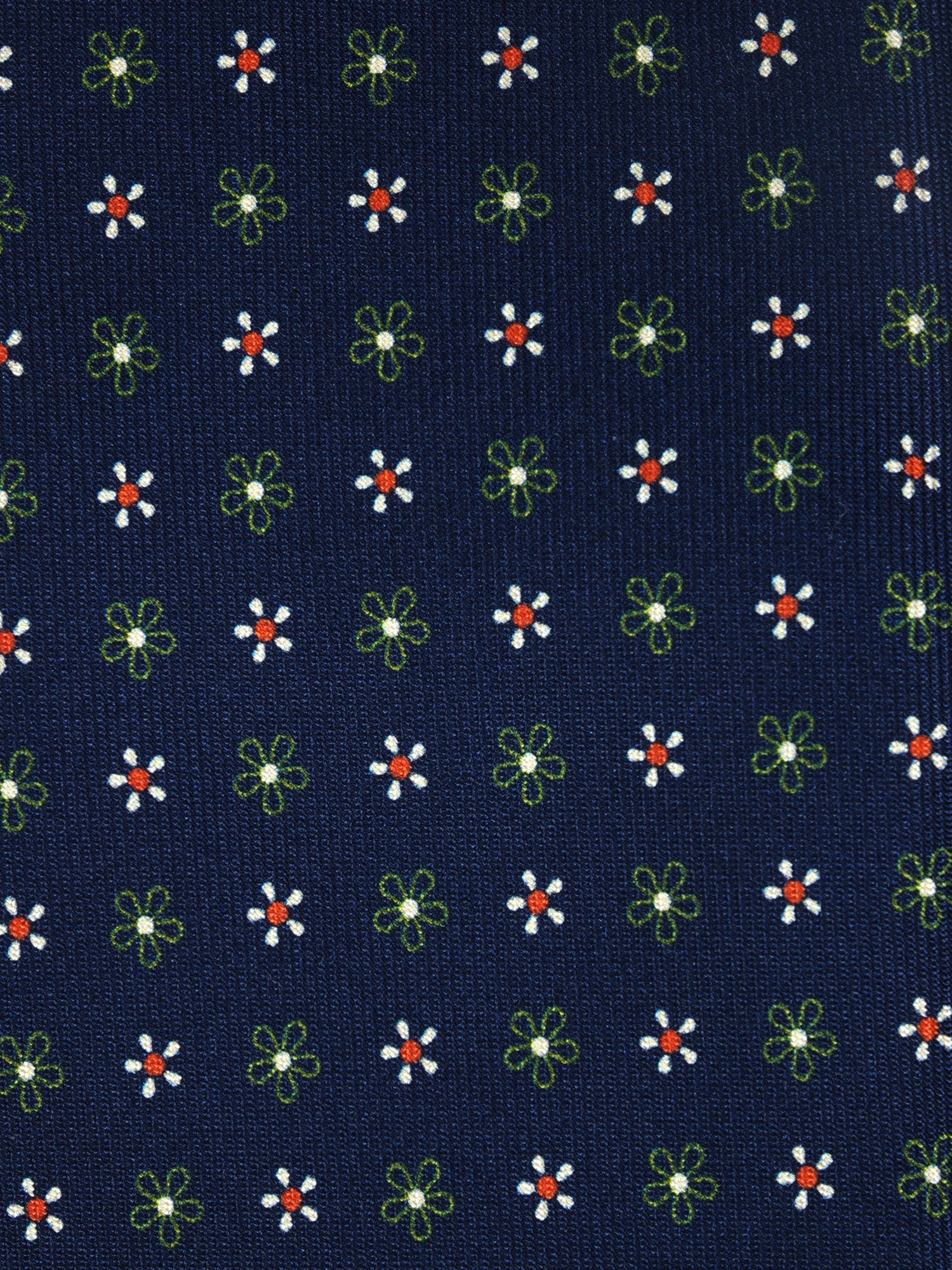 Cravatta blu/verde 3 Pieghe ALLEGRA in seta stampata inglese