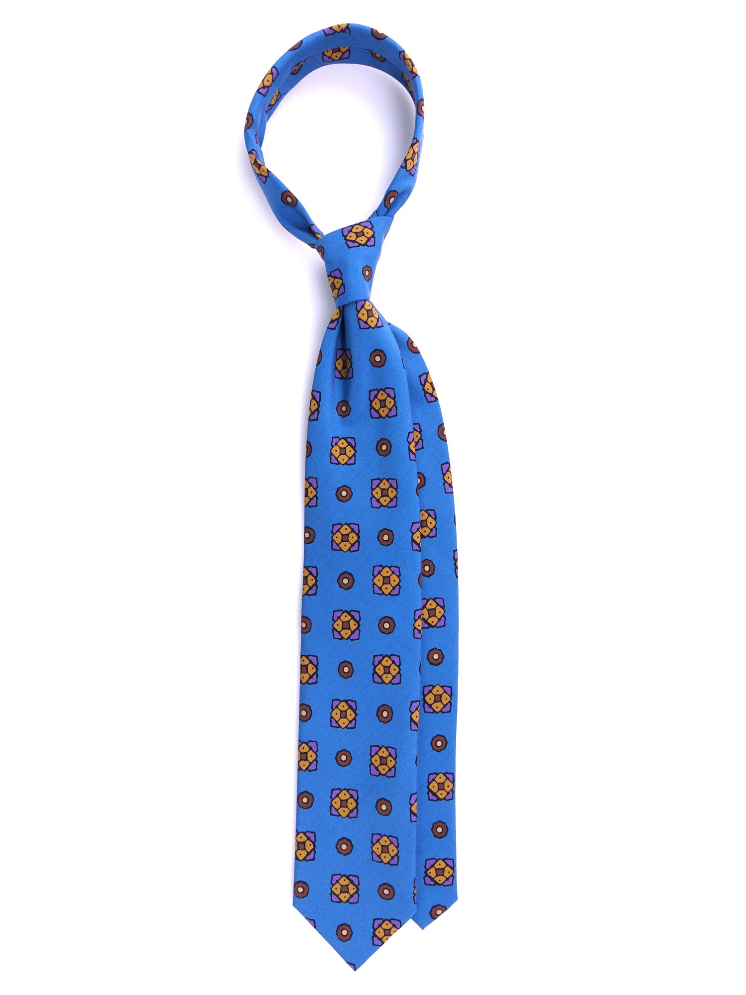 SIMONE 3-fold tie in madder silk Teal