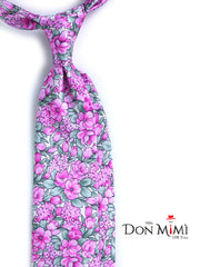 CHARME Pink satin silk 3 Fold Necktie 
