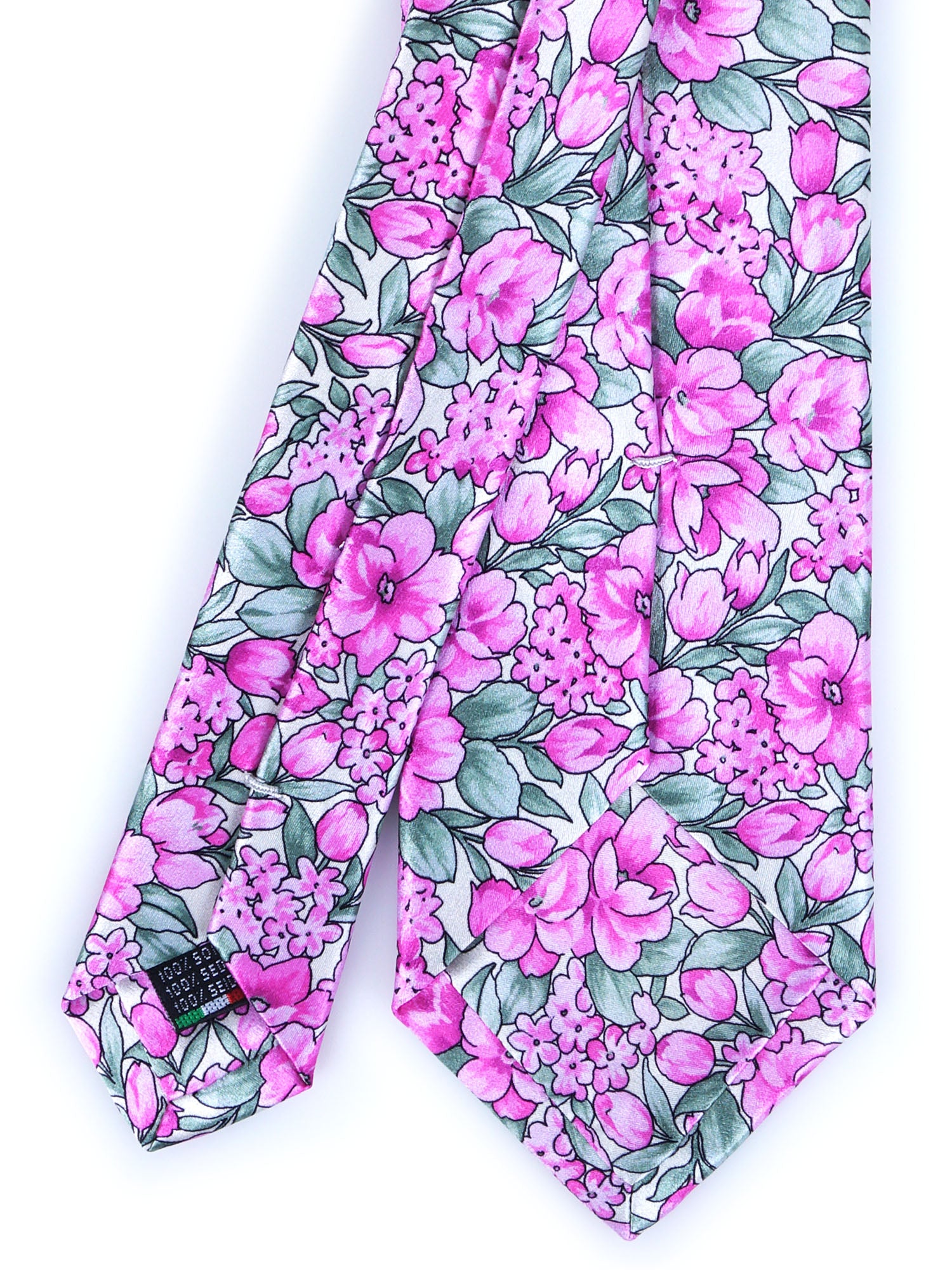 CHARME Pink satin silk 3 Fold Necktie 