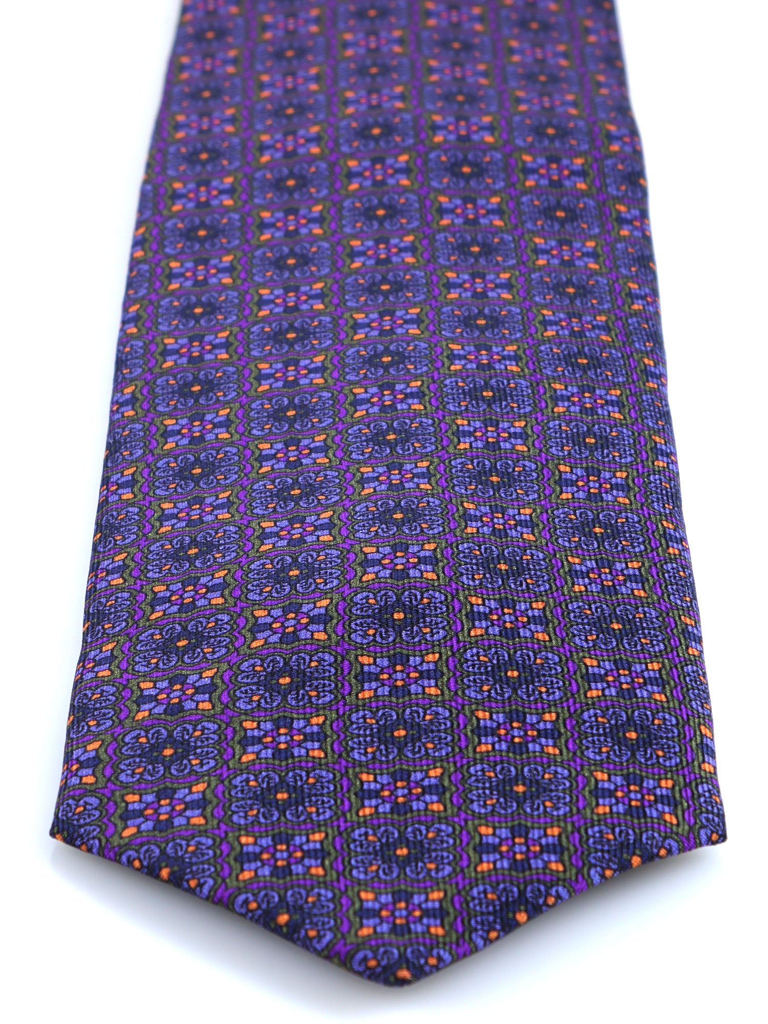 Cravatta 3 Pieghe viola in seta madder AZIZA
