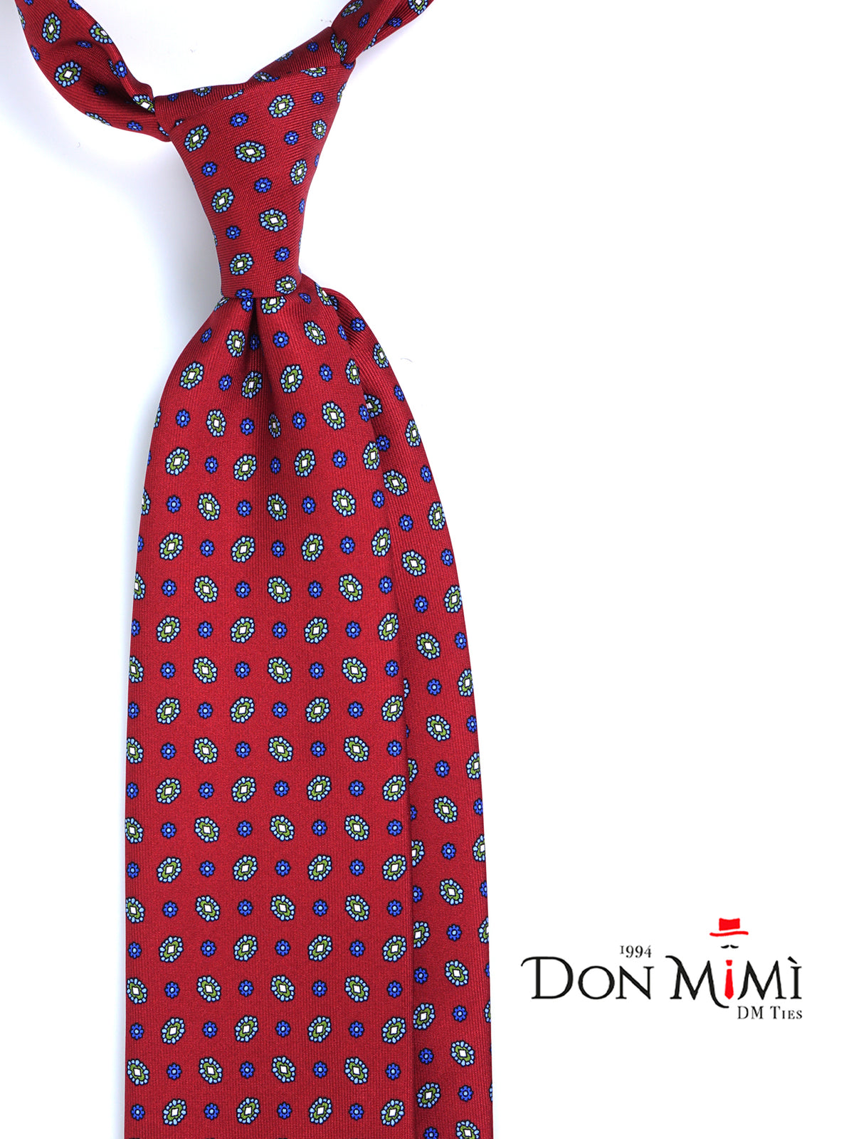 Dark Blue 3 Fold PATTY Tie in Madder Silk