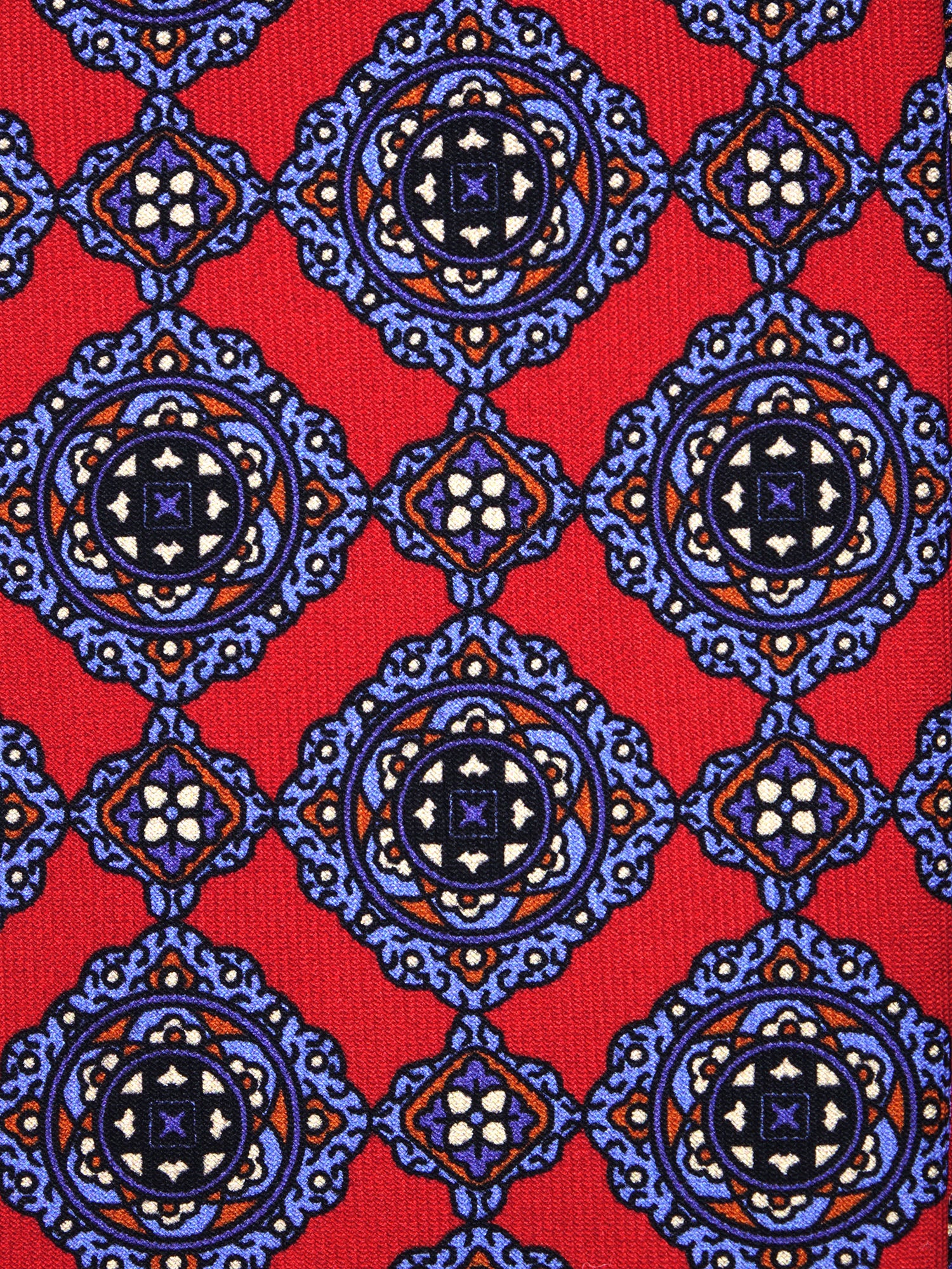 GILIAN Red Madder Silk 3 Fold Tie