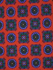 3 Fold Orange Madder Silk Tie DILETTA