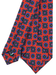3 Fold Orange Madder Silk Tie DILETTA