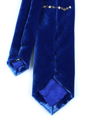 CONRAD Women's 3-fold tie in light blue silk and viscose velvet