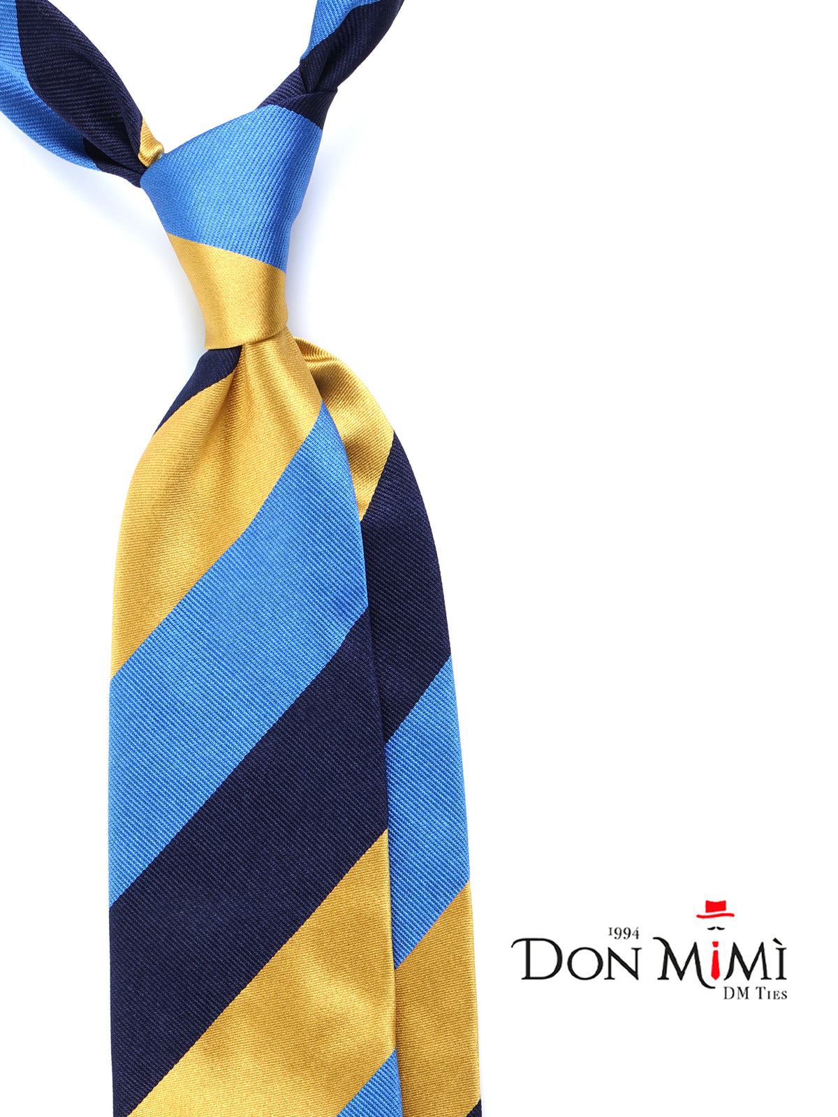 3 Fold Tie Light Blue Woven Silk DINA