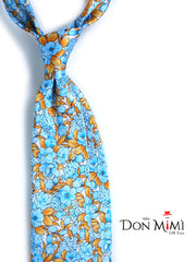 CHARME Skyblue satin silk 3 Fold Necktie 