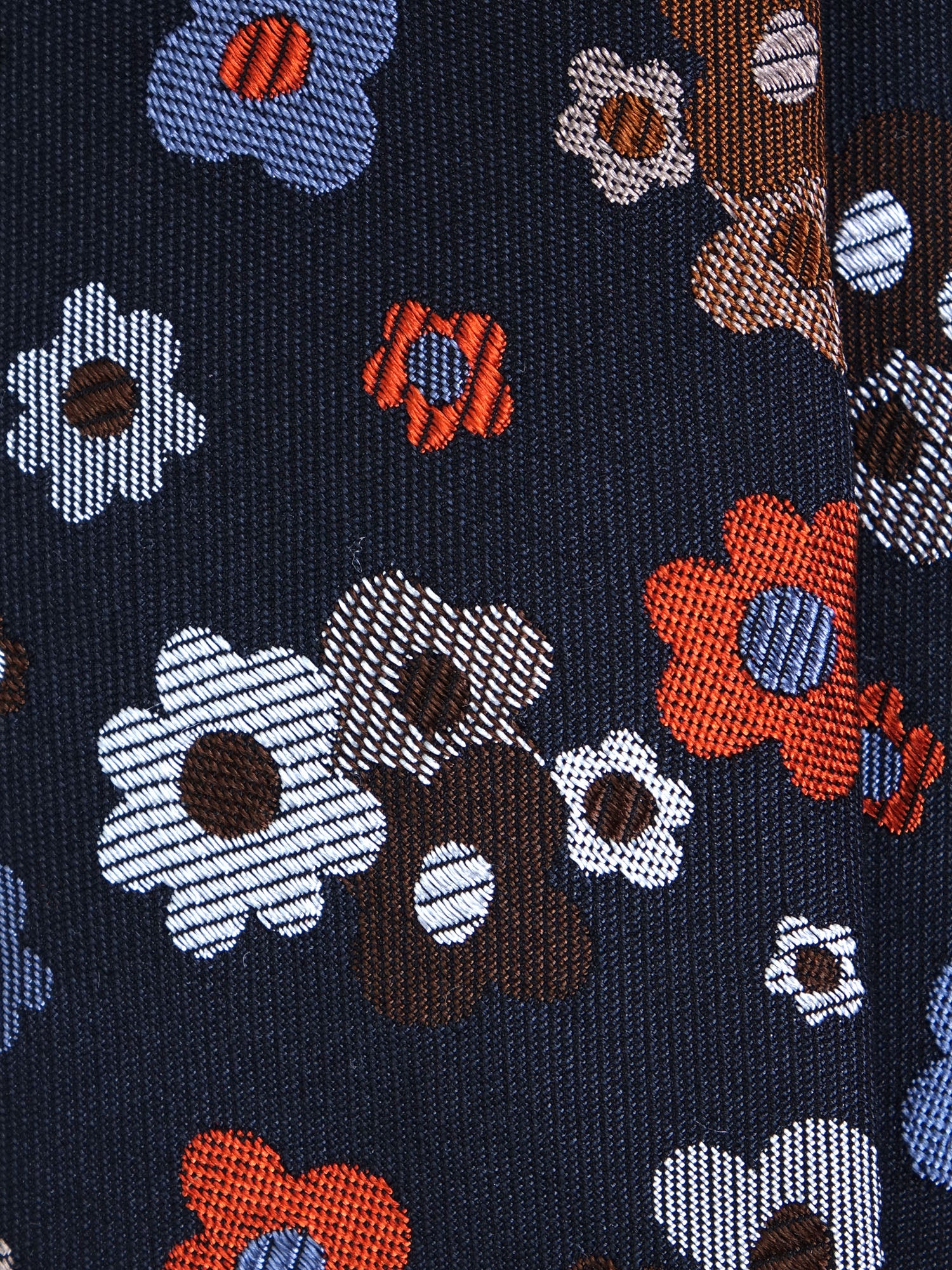 VERNA 3-fold blue jacquard silk tie