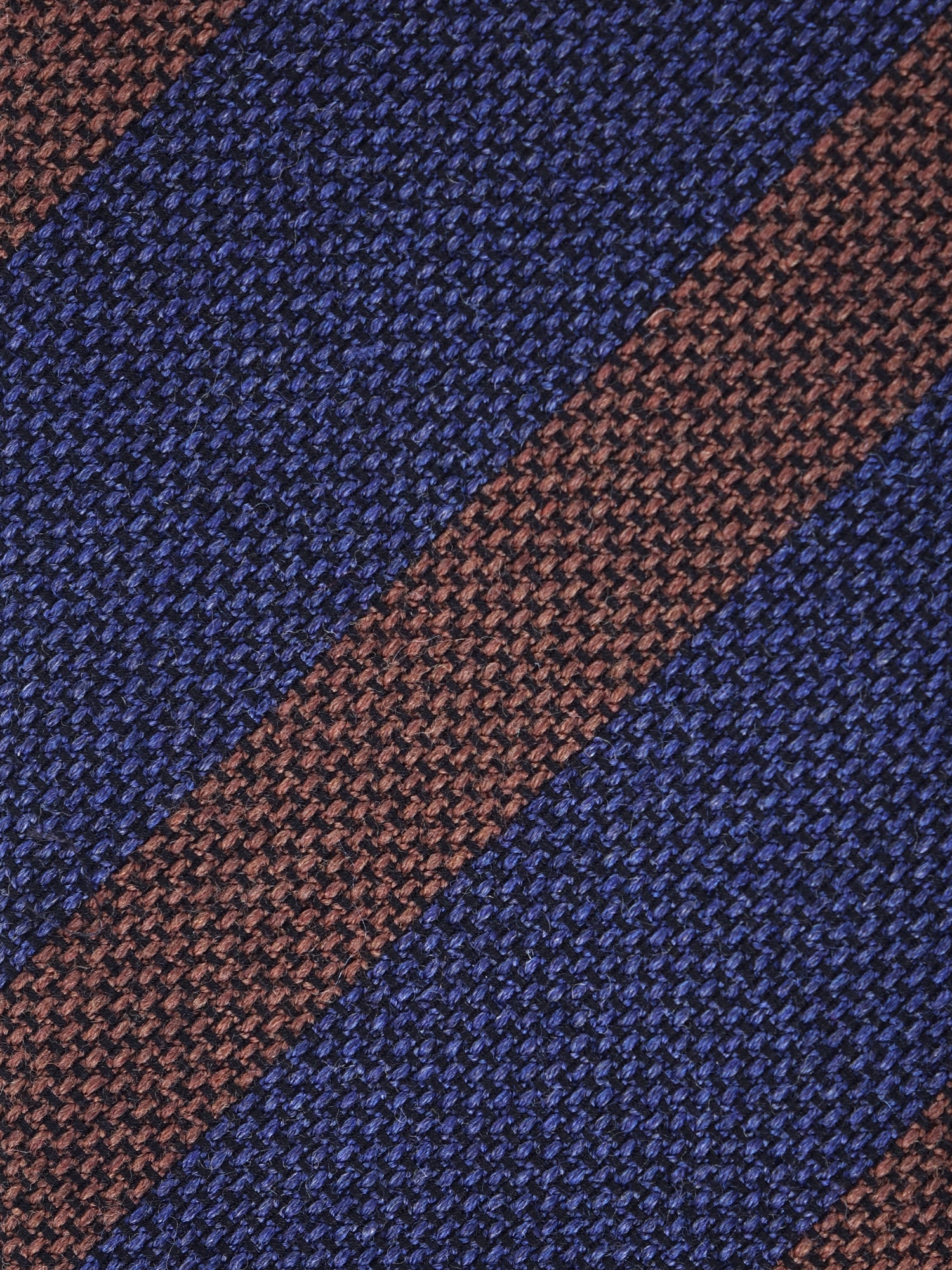 Cravatta blu 3 pieghe in lana/seta WILLOW