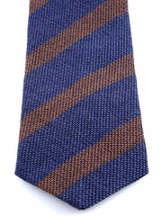 Cravatta blu 3 pieghe in lana/seta WILLOW