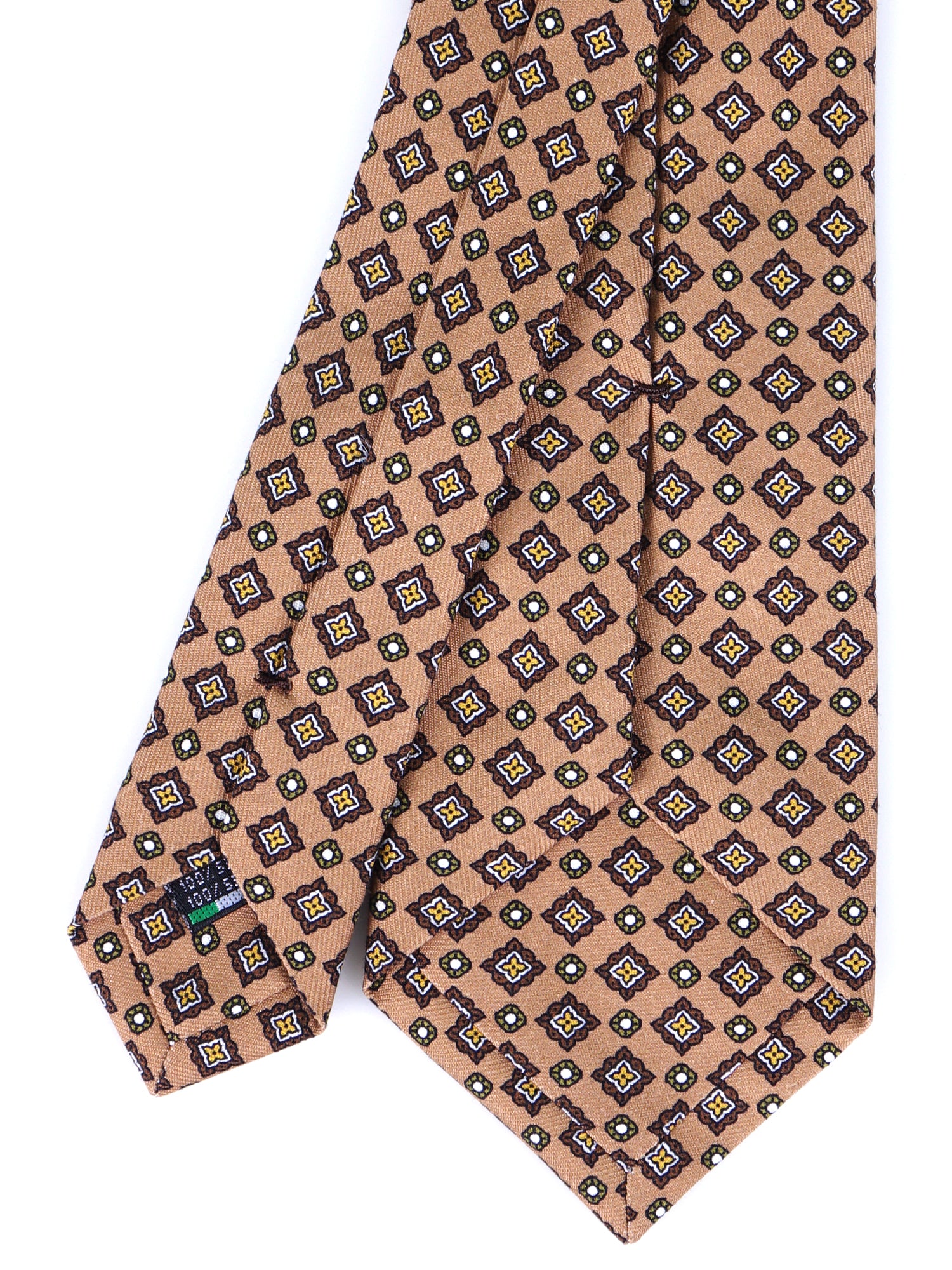 Cravatta beige 3 Pieghe MANTOVA in seta madder italiana