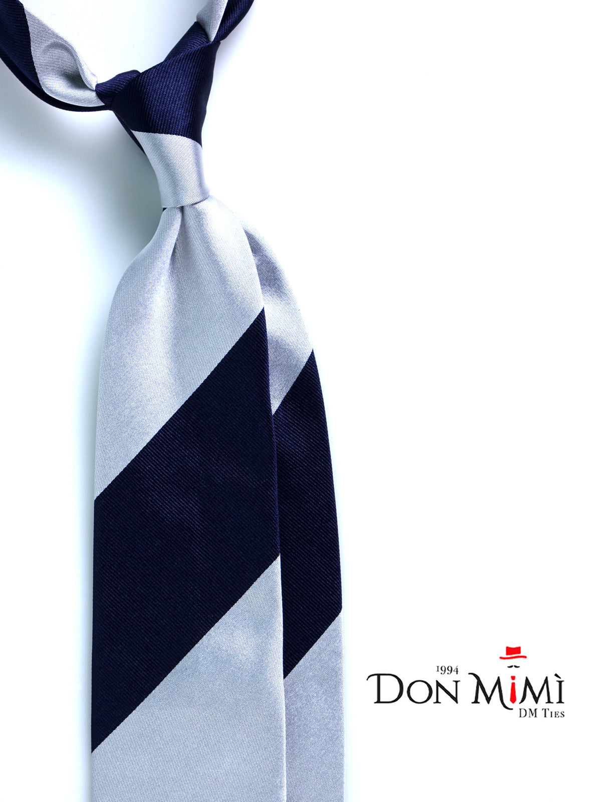 PAOLA 3 Fold Grey Woven Silk Tie