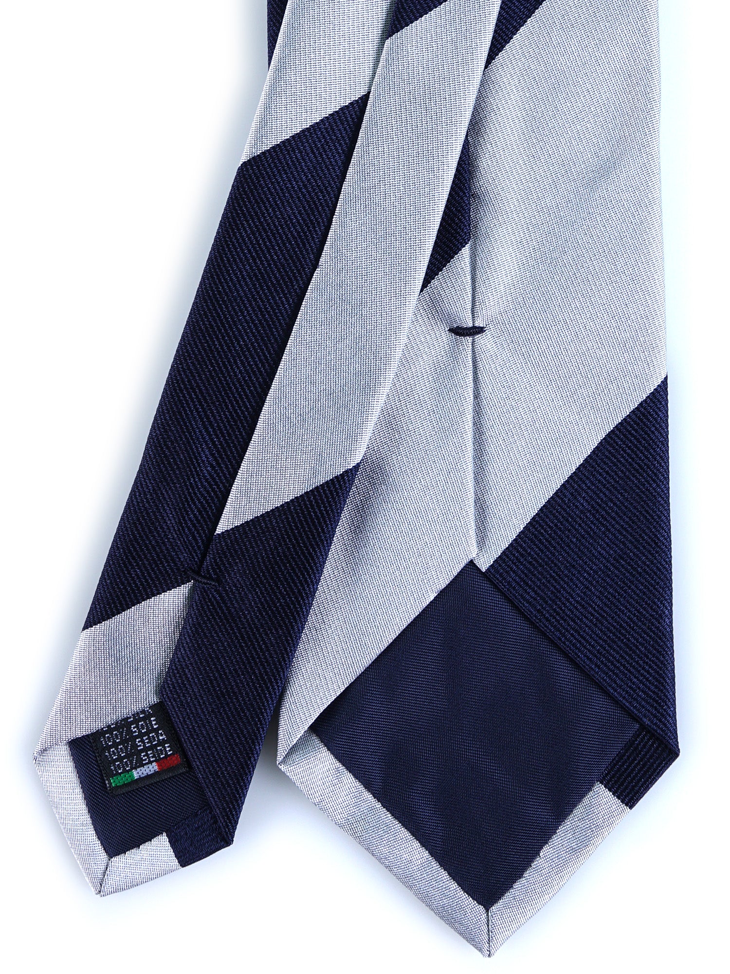 PAOLA 3 Fold Grey Woven Silk Tie