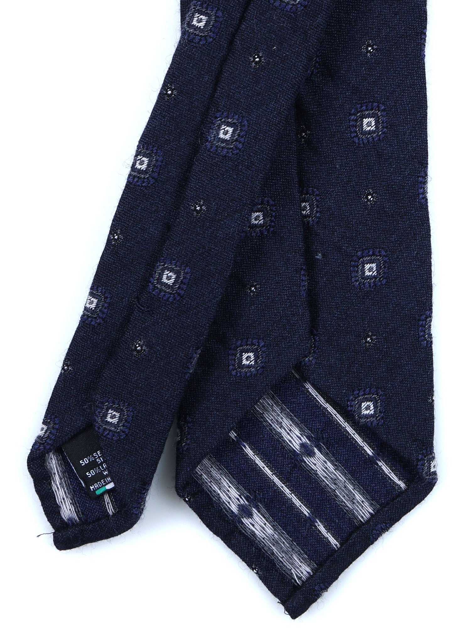 NADIA 3-fold burgundy silk/wool tie
