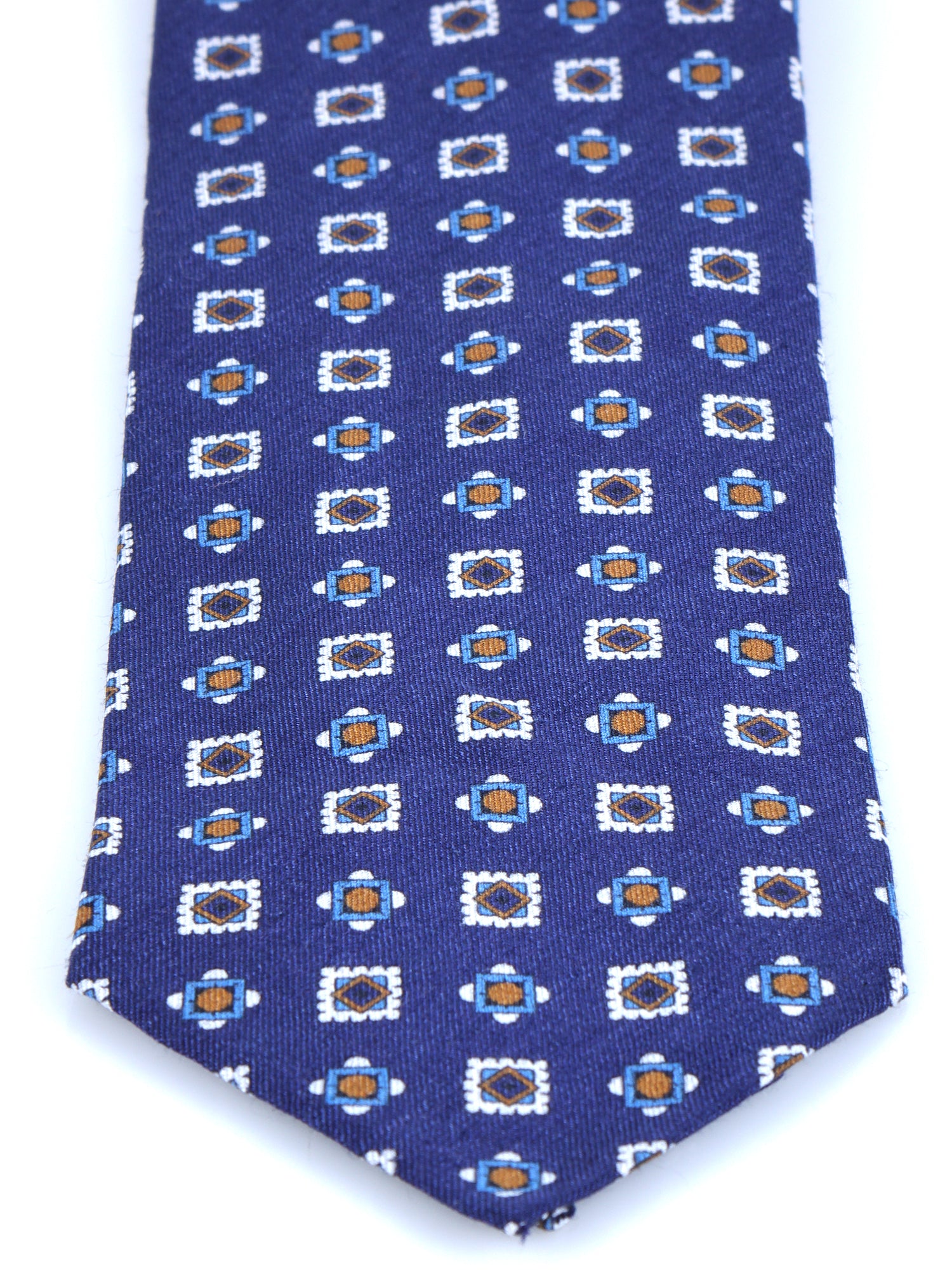 Cravatta blu sartoriale sfoderata GIUSY in lino/seta