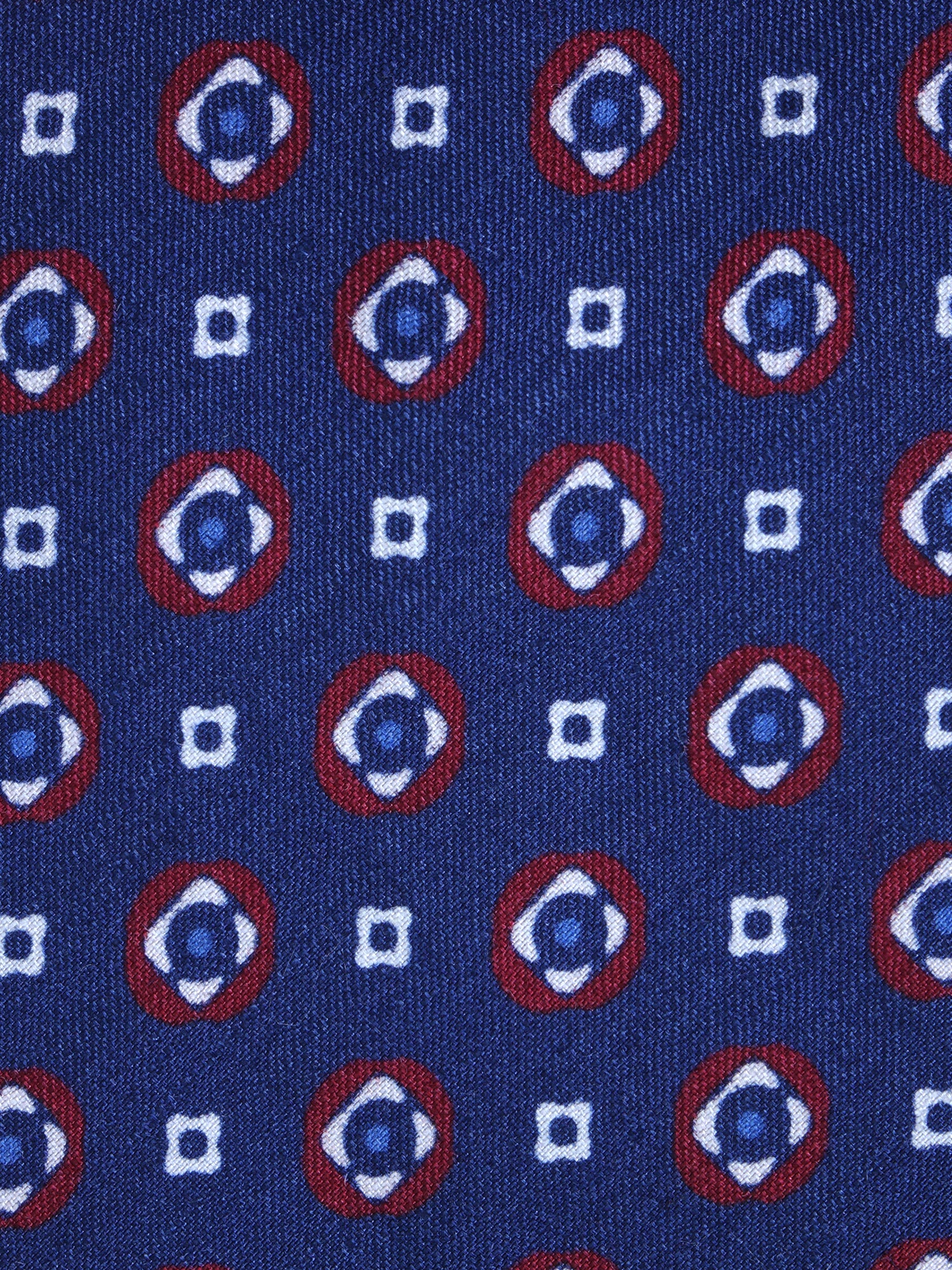 Cravatta blu sartoriale sfoderata GEMINA in lino/seta