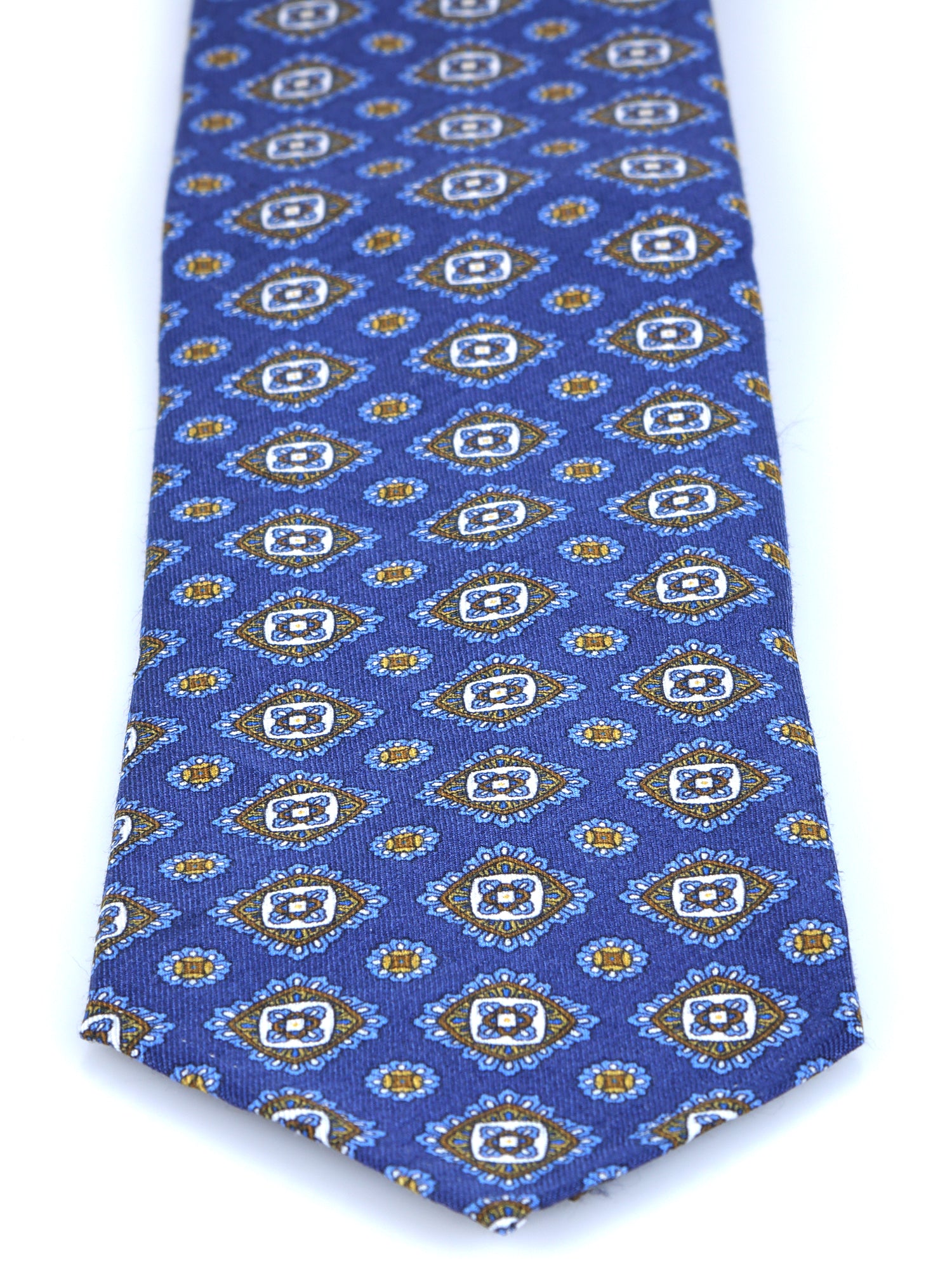 Cravatta blu sartoriale sfoderata MARIKA in lino/seta