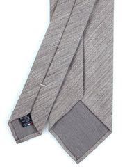 cravatta 3 pieghe sfoderata in lino e seta in colore unito beige