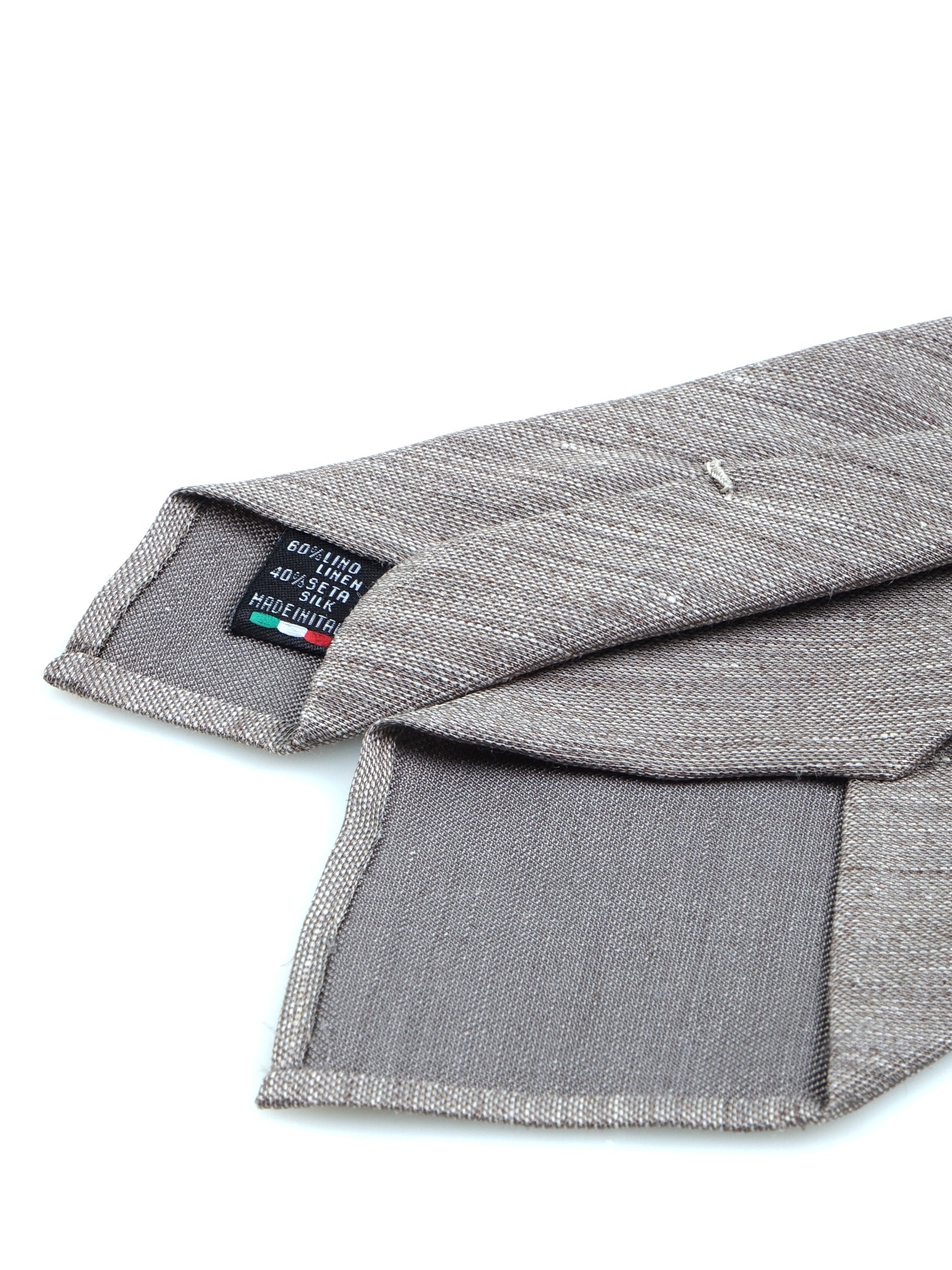 Cravatta beige sartoriale sfoderata DAFNE in lino/seta