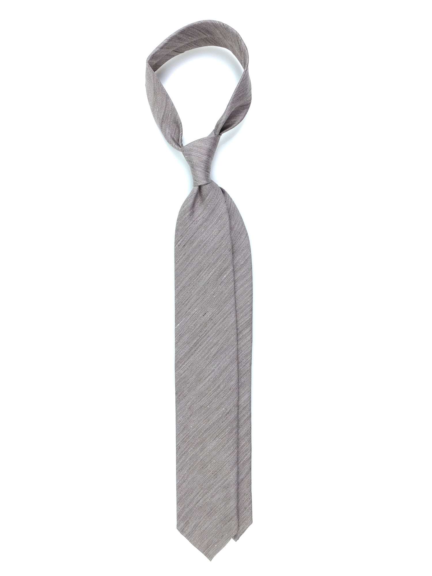 Cravatta beige sartoriale sfoderata DAFNE in lino/seta