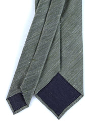 Cravatta verde sartoriale sfoderata DAFNE in lino/seta