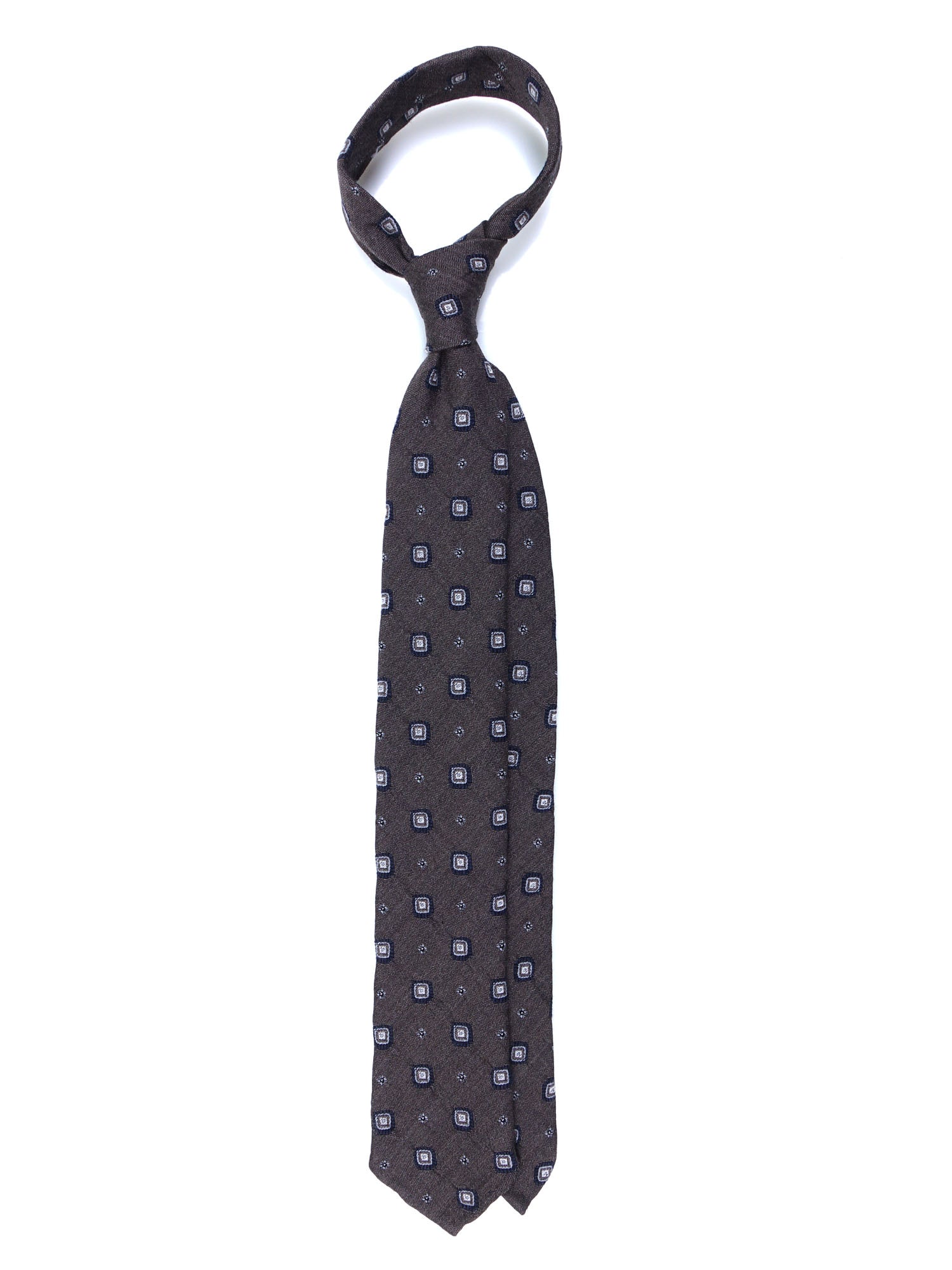 NADIA 3-fold burgundy silk/wool tie